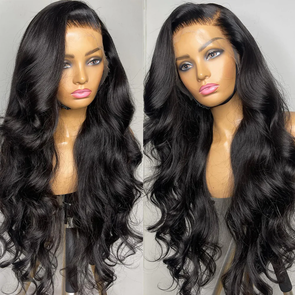 Klaiyi Hair Transparent Lace Wig Body Wave Lace Frontal Wigs Virgin Hu ...