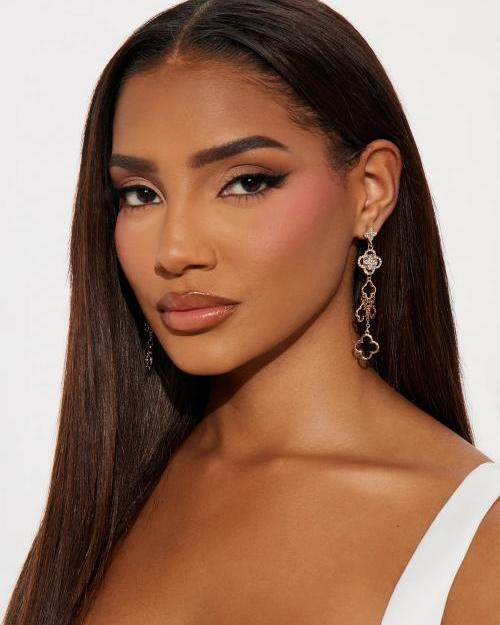 Straight Long Hair with earring
