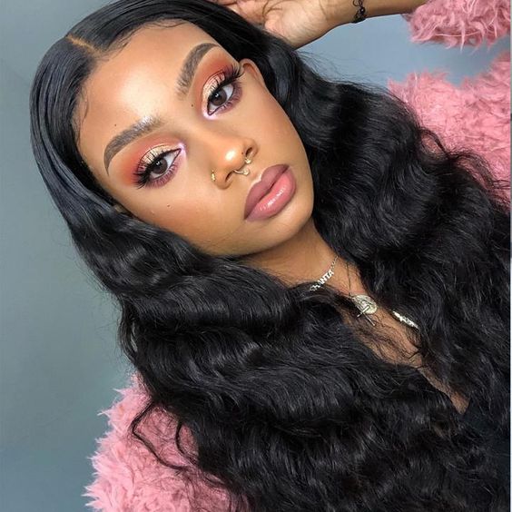 water wave hair lace front wig