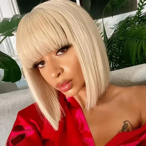 Blonde Chinese Bang Wig