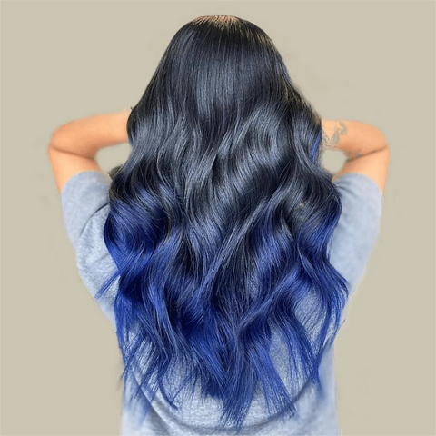 Blue Hair Highlights for Black Hair