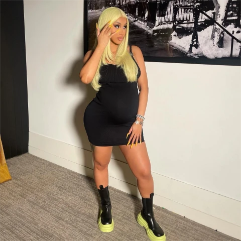 Cardi B Yellow Wig