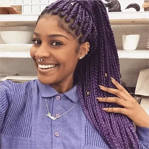 Gray and Lavender Braids