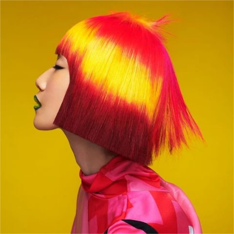 Red and Yellow Wig