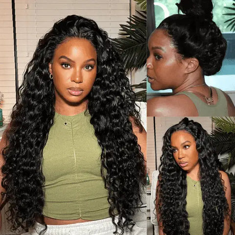 Water Wave Transparent Lace Front Wigs