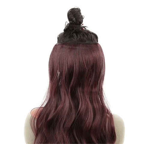 high ponytail halo wigs