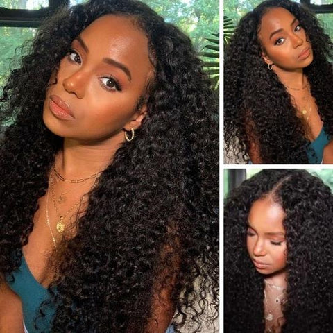 Sunber Easy Installation Jerry Curly V Part Wig No Leave Out V Part Wig No Glue Upgrade U Part Wigs