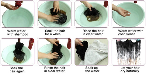 steps to wash Brazilian hair weave