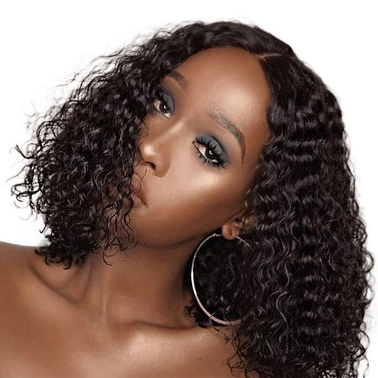 Sunber Short Bob Curly Lace Front Human Hair 130% 150% 180% Density Cute Short Bob Lace Front Wigs Curly Hair For Black Women