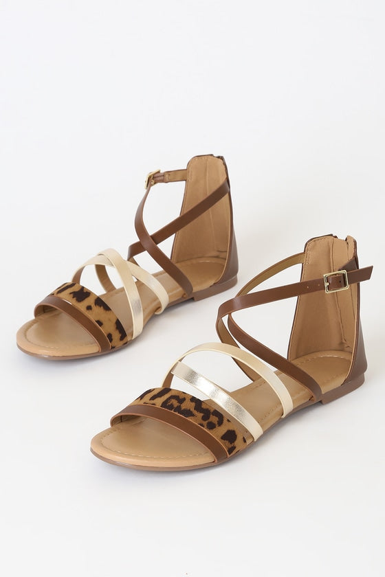 cheetah sandal heels