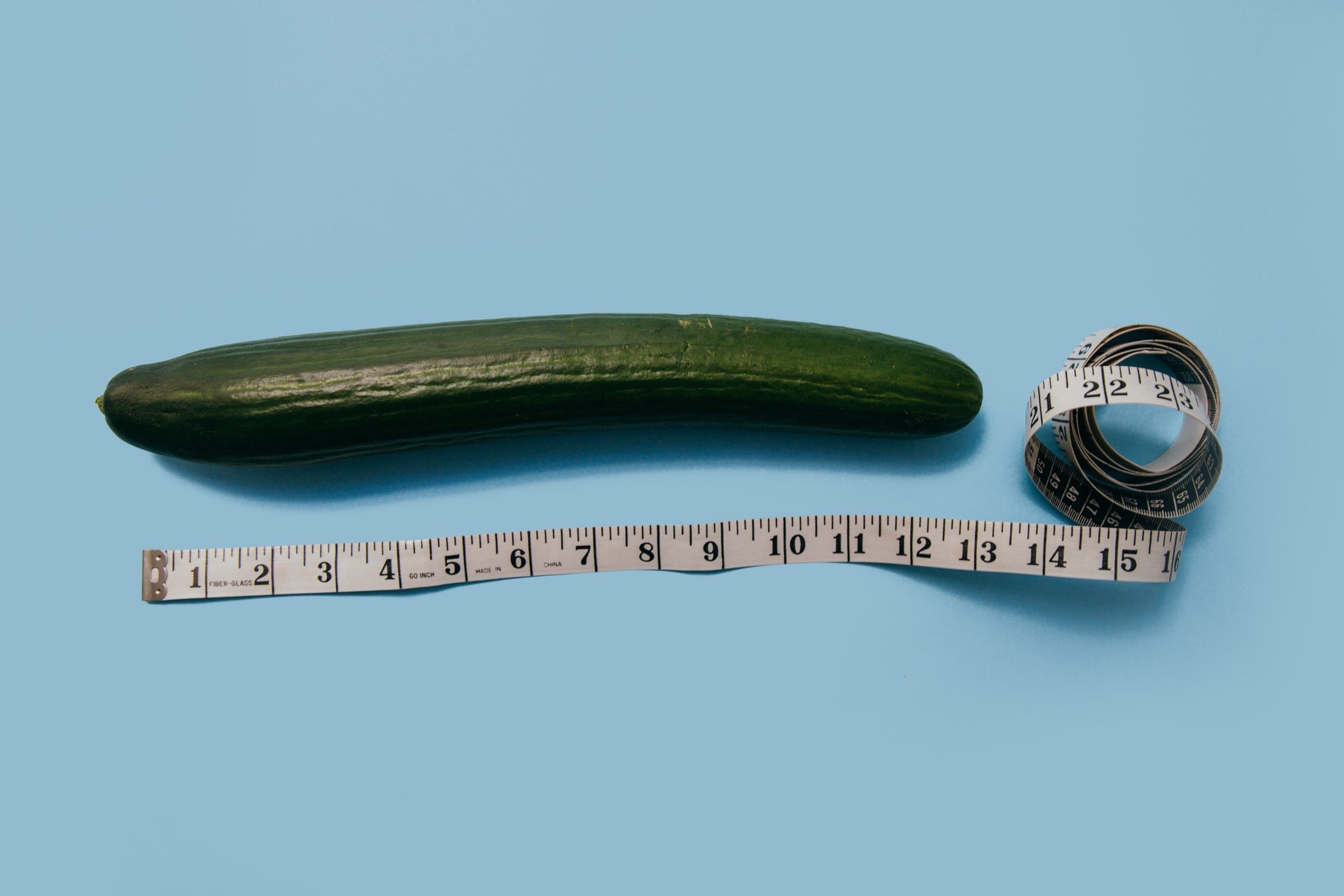 a vegetable and a tape measure