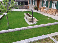 Steintrog Brunnen Garten - Steintrog mit Wasserhahn