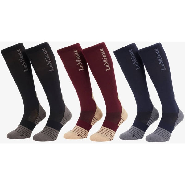LeMieux Performance Socks Ultra Close Contact Cotton Technical Support Riding