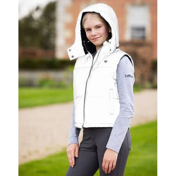 LeMieux Young Rider Eleanor Reflective Gilet Kids Teens Warm Puffa Vest Age 9-14