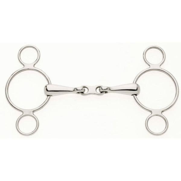 Lorina Continental 2 Ring French Link Continental Dutch Gag Bubble Bit 41/2-6'