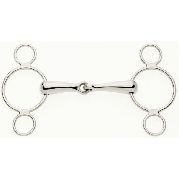 Lorina Continental 2 Ring Single Jointed Continental Dutch Gag Bubble Bit 4.5-6