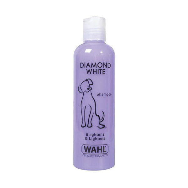 WAHL Diamond White Pet Shampoo Enhances White Light Coats Removes Stains 250ml