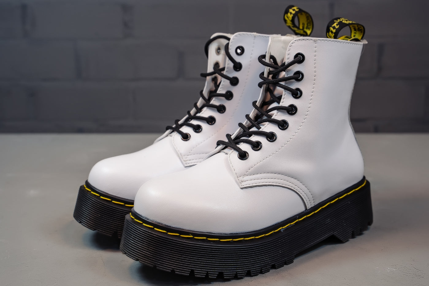 white platform dr martens