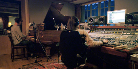 Dani at the mixing desk