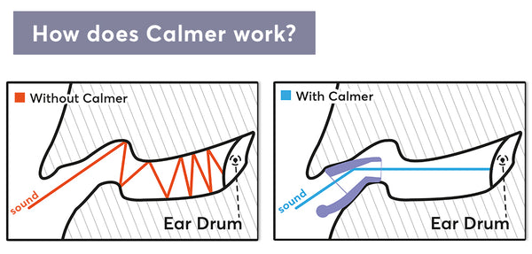 Flare Audio® Calmer® Mini Purple - Dispositivo intrauditivo para