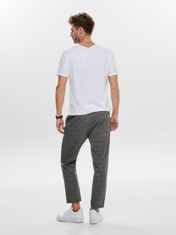 grey pinstripe joggers