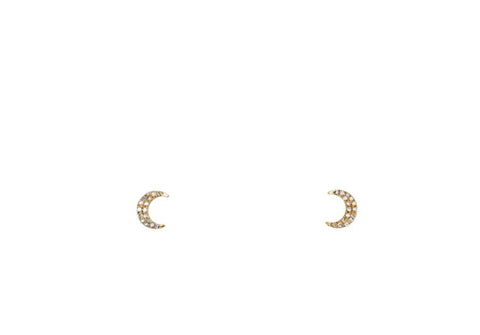 tiny moon earrings