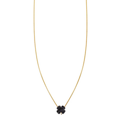 black four leafe clover necklace