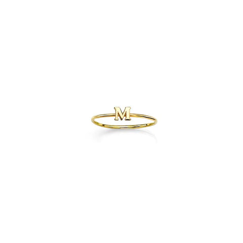 gold initial ring