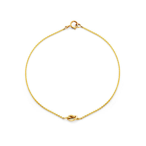 gold love knot bracelet Phoenix Roze