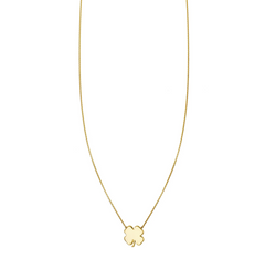 gold four leaf clover necklace