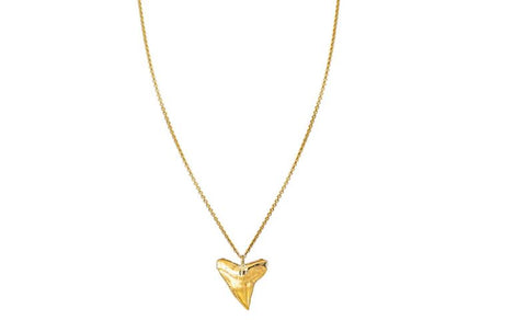 gold shark tooth necklace phoenix roze