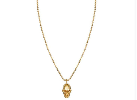 gold skull necklace