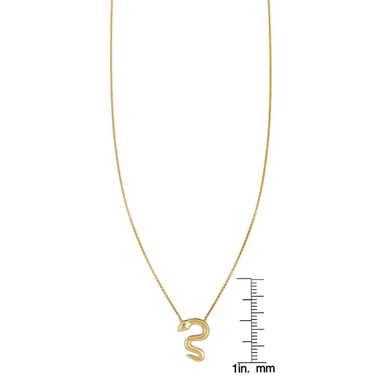 14k Gold Snake Necklace