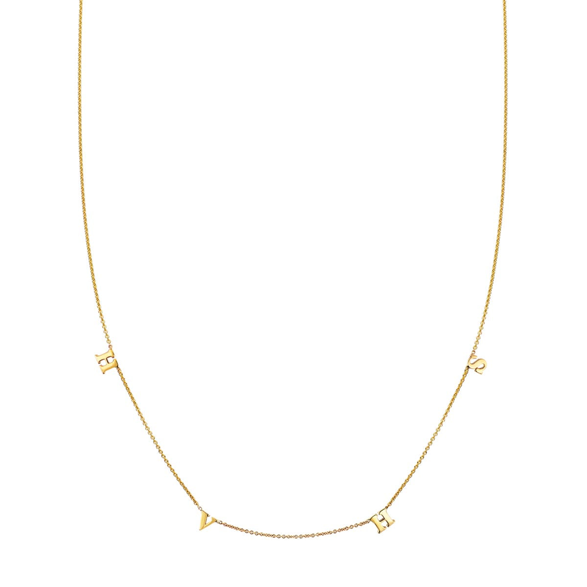 4 Letter Gold Initial Necklace – Phoenix Roze