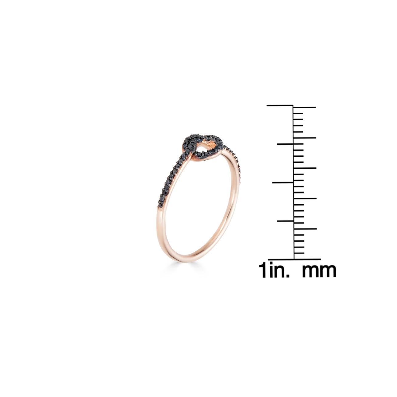 Black Diamond Love Knot Ring