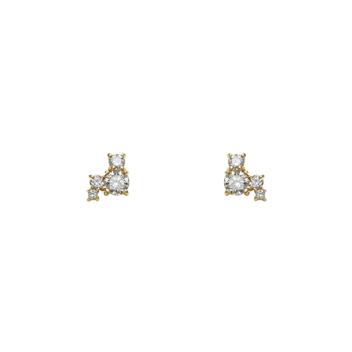 Image of Diamond Constellation Gold Earrings