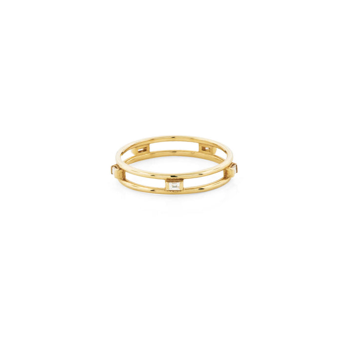 Diamond & Gold Carousel Ring – Phoenix Roze