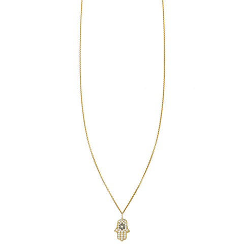 Pavé Hamsa Necklace