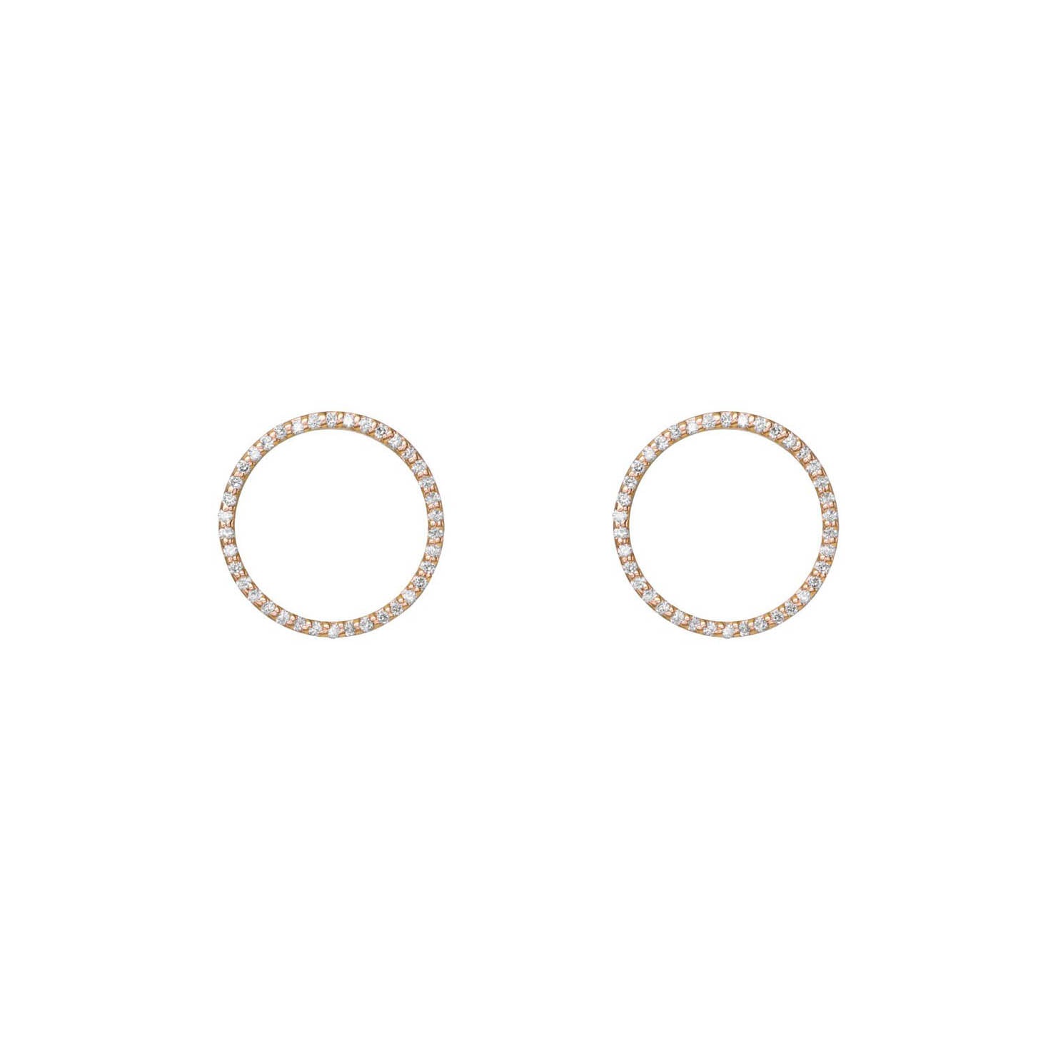 Image of Pave Diamond Hoops