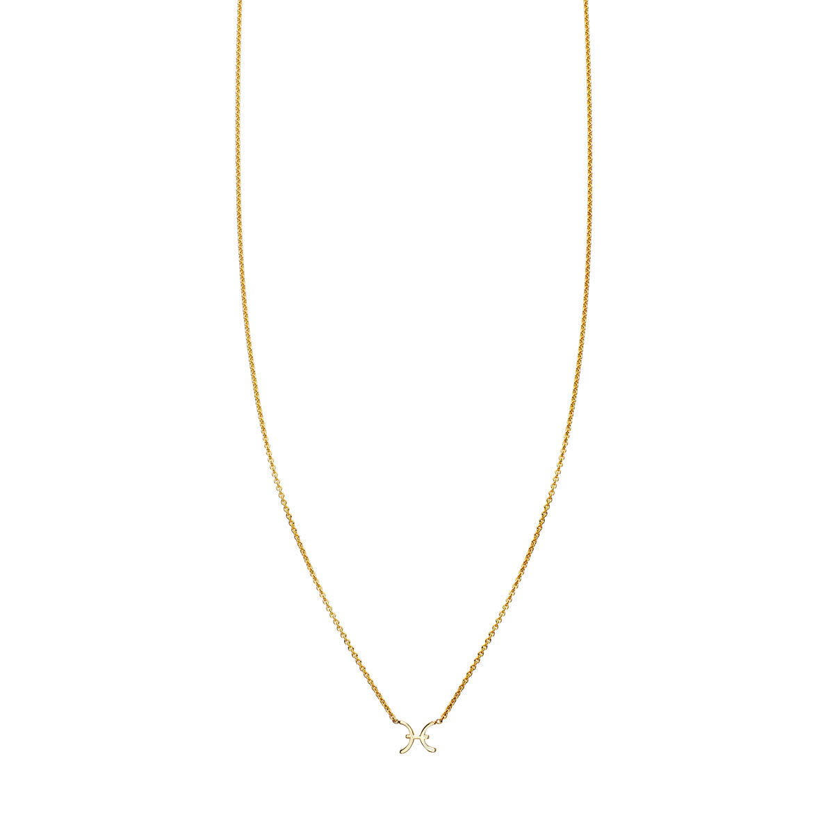 Pisces Gold Zodiac Necklace – Phoenix Roze