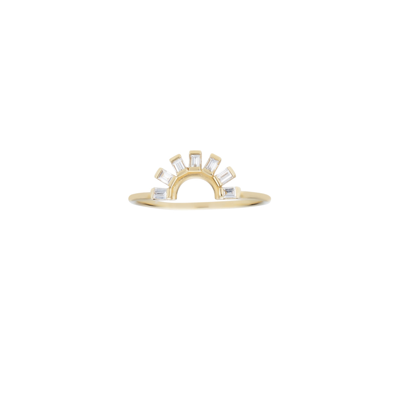 Image of Sunrise Baguette Diamond Ring