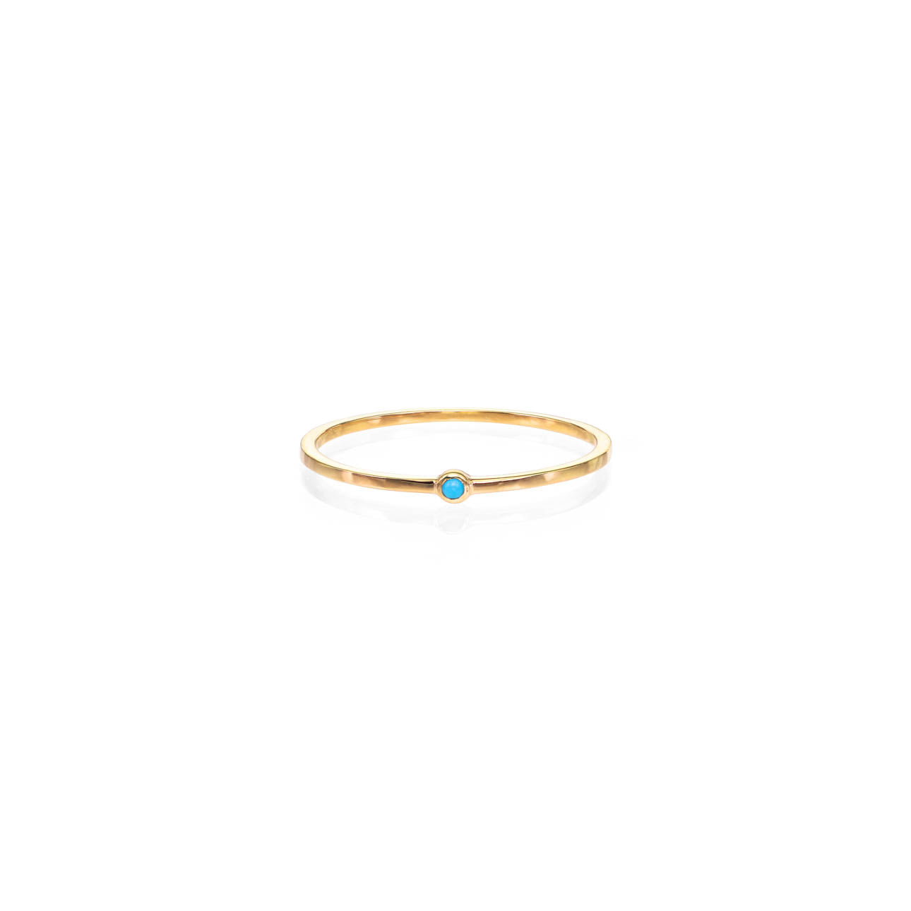 Image of Thin Bezel Set Turquoise Ring