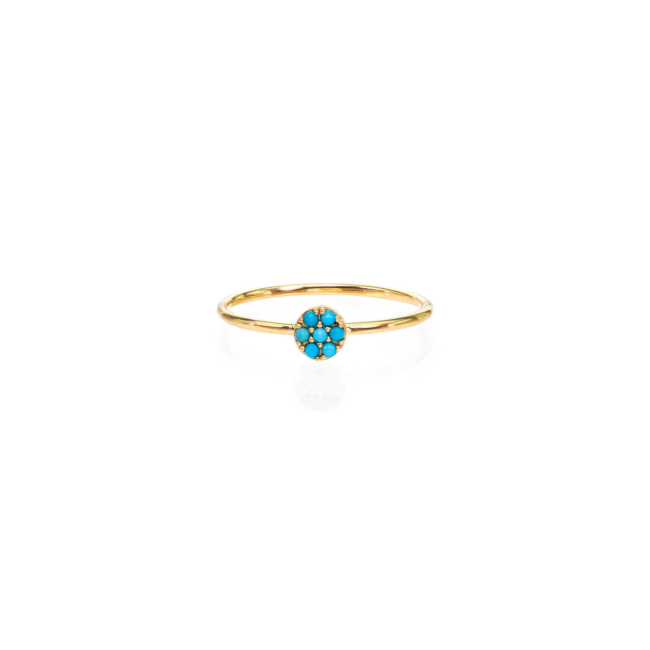 Image of Turquoise Flower Cluster Ring