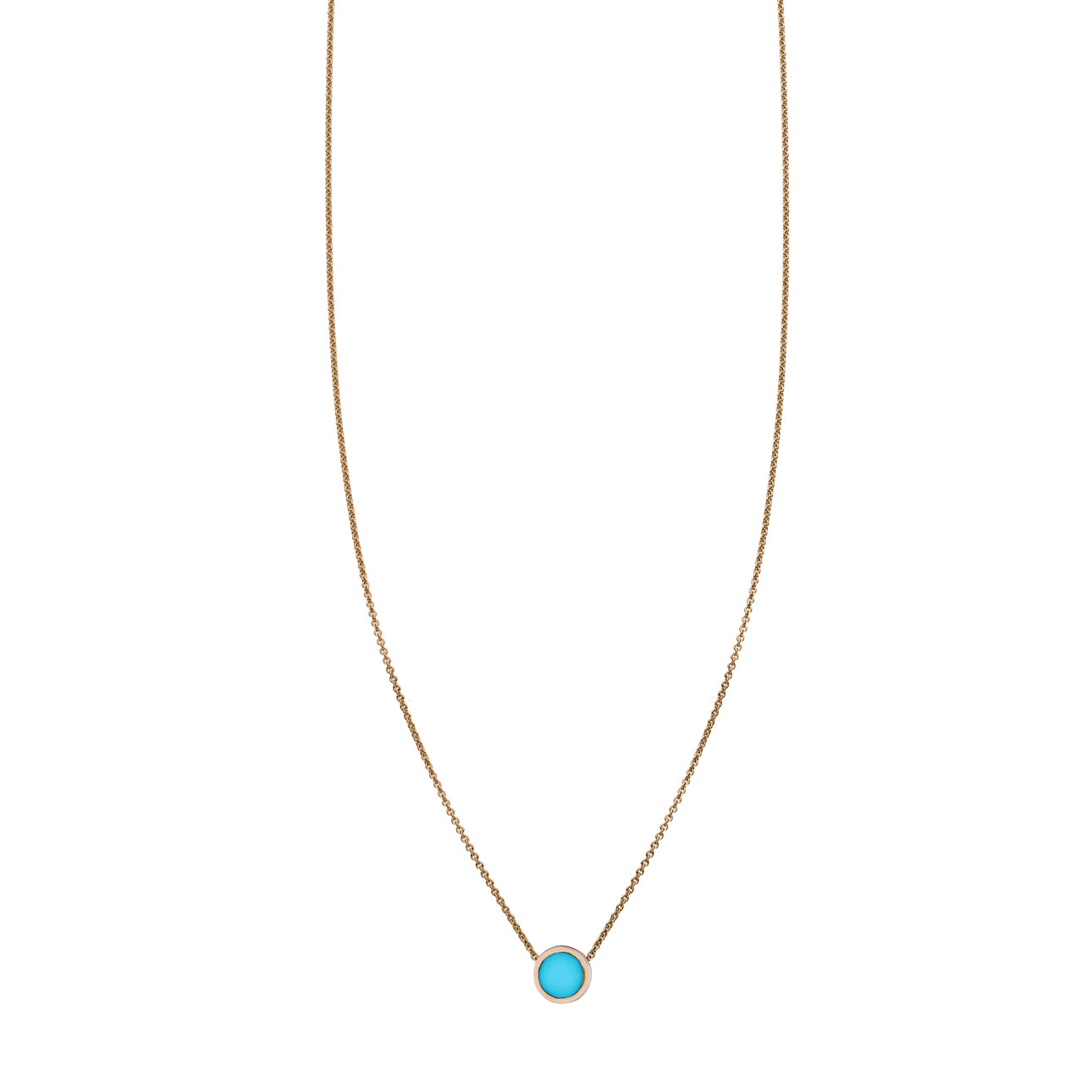 Image of Turquoise Inlaid Circle Necklace