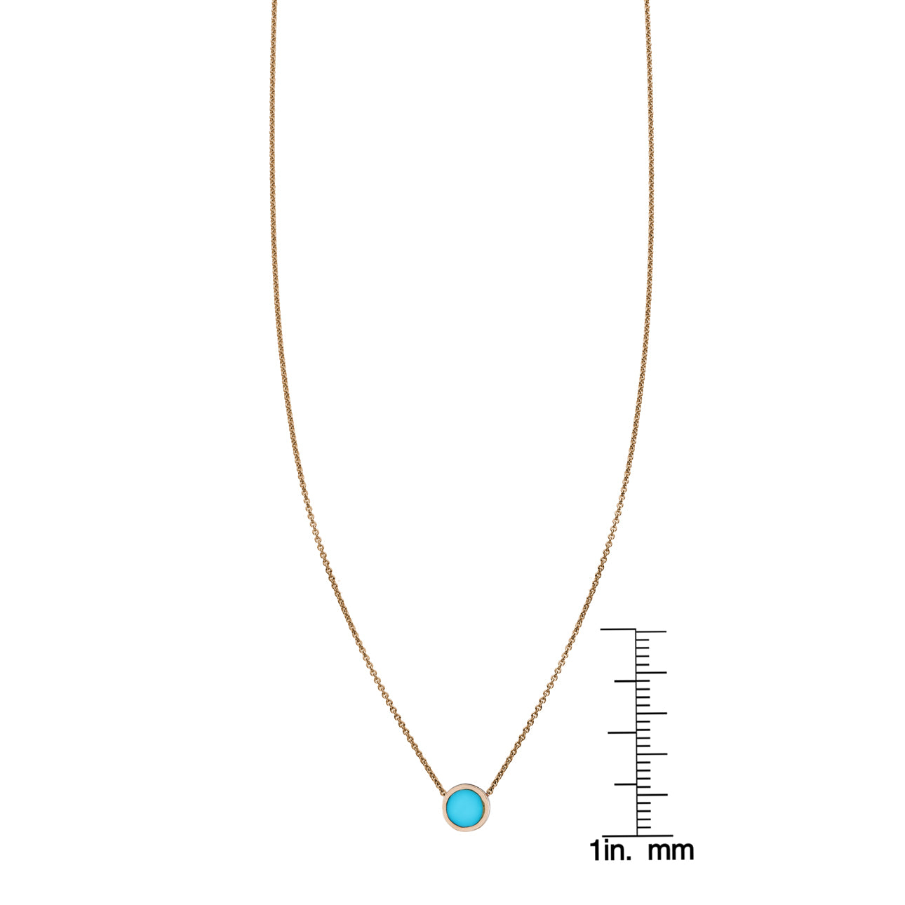 Turquoise Inlaid Circle Necklace