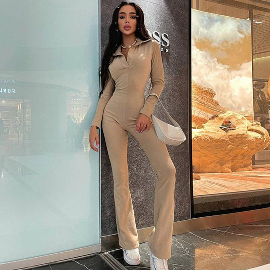 Women Fashion Long Sleeve Zip Sexy Bodycon One Piece Romper Jumpsuit -  YorMarket - Shop and buy online Namibia