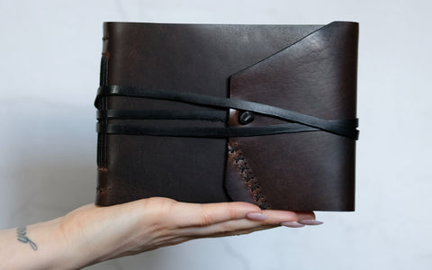 Personalized Luxury Handbound Leather Journals & Vow Books