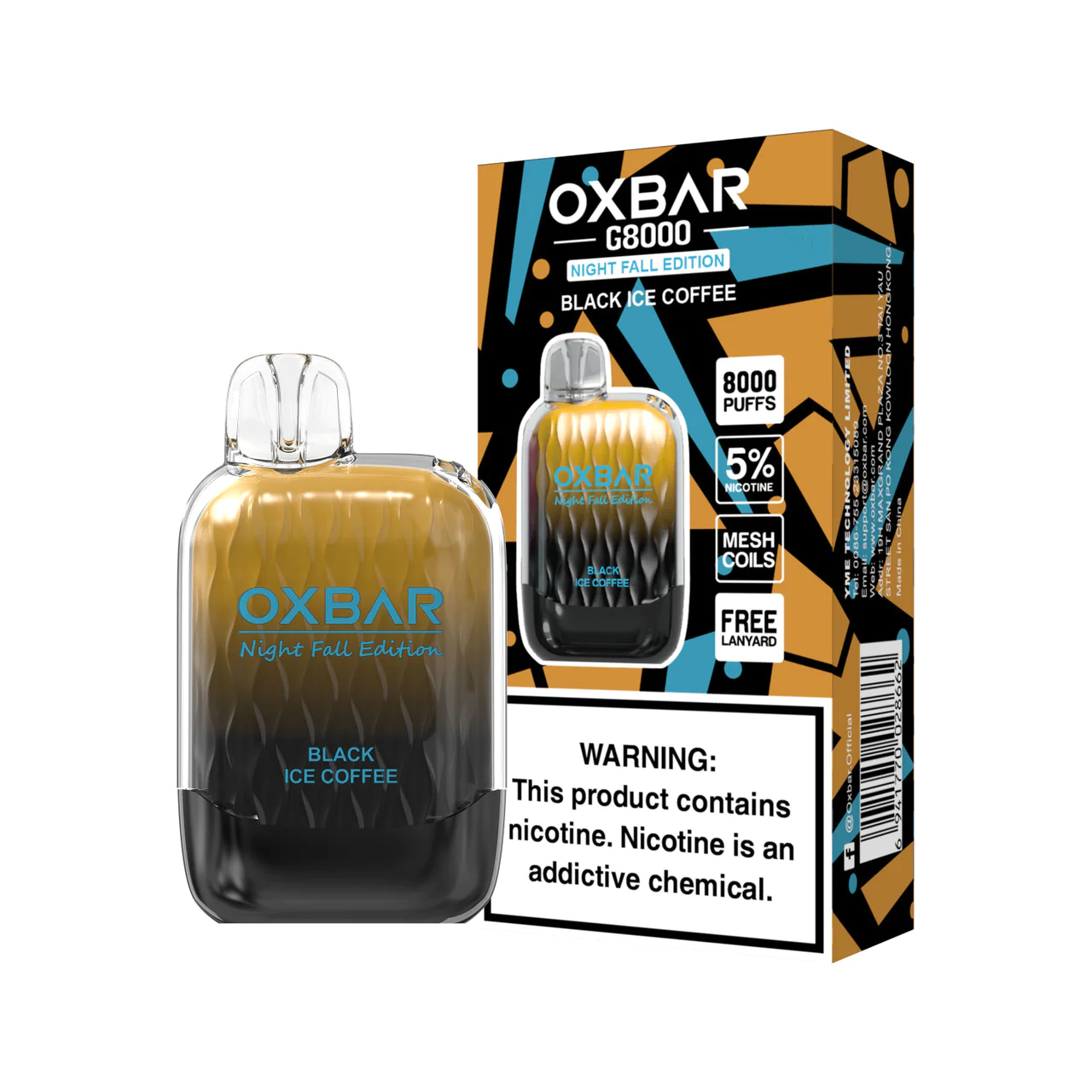 the OXBAR G8000 Night Fall Edition Disposable E-Cigarette