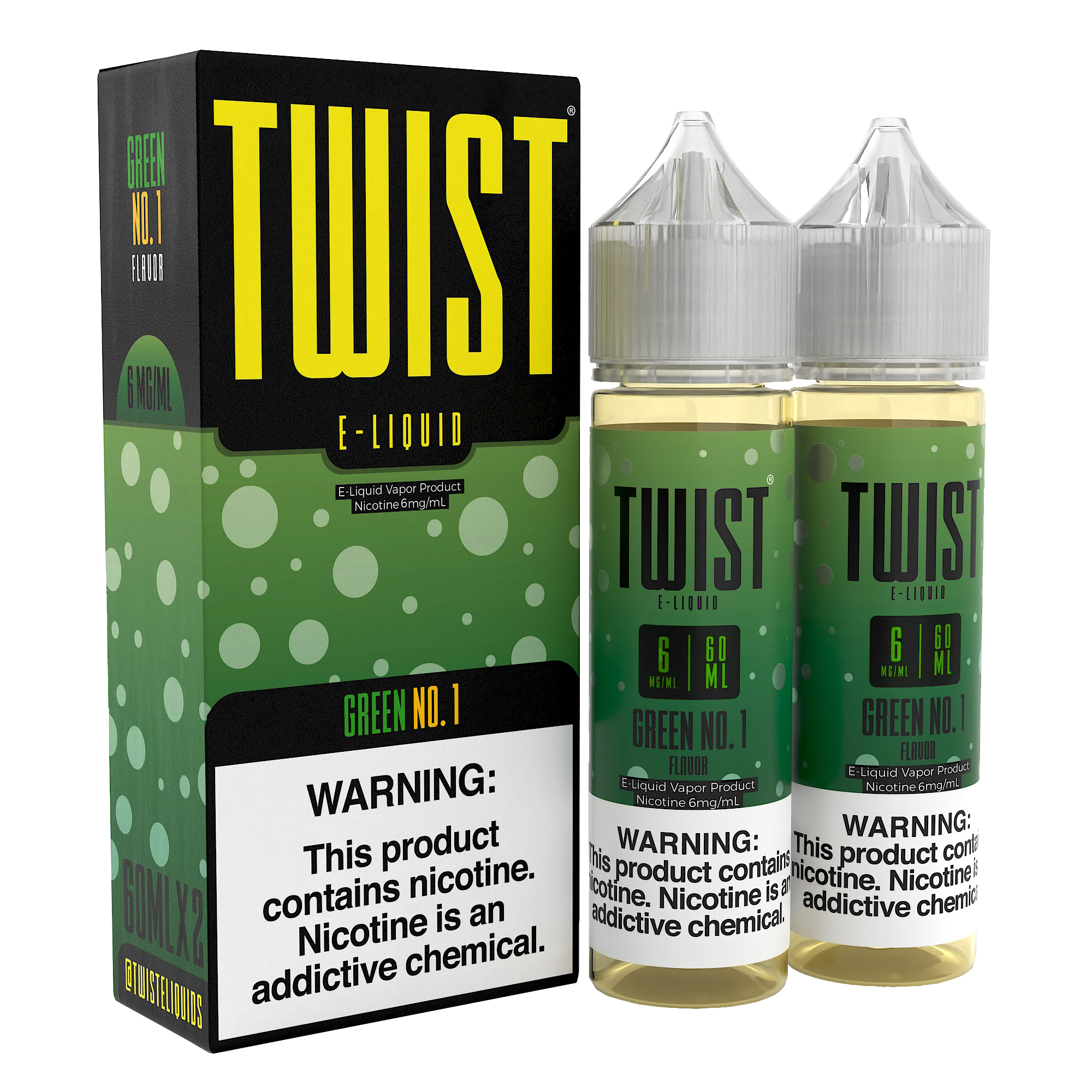 TWIST E-Liquid - Green No.1 - 120ML E-Liquid (Twin 60ML Pack)