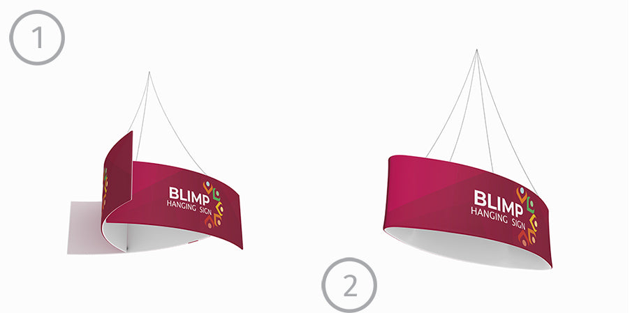 hanging banner system for trade shows and exhibits